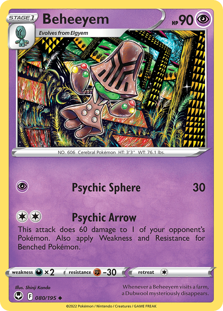Carta Pokémon Beheeyem 80
