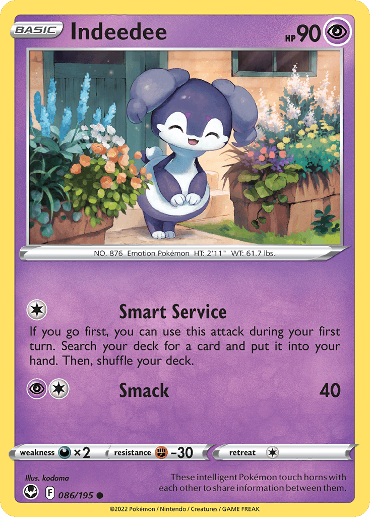 Carta Pokémon Indeedee 86