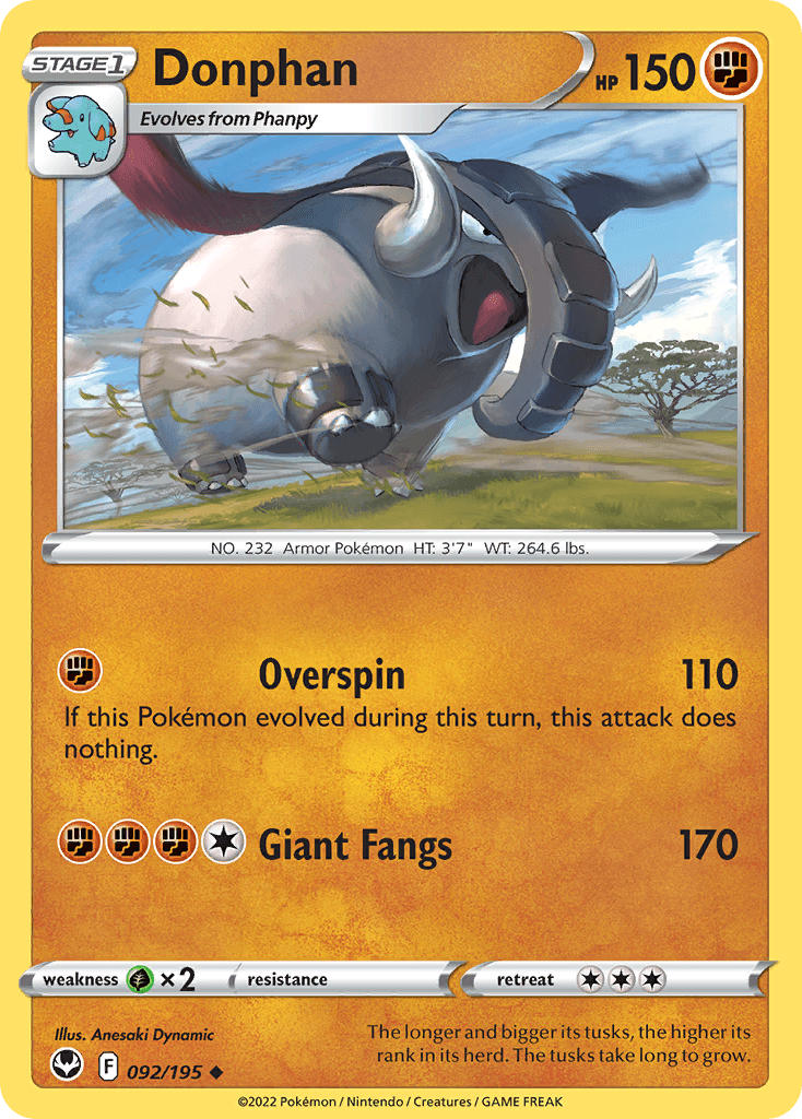Carta Pokémon Donphan 92
