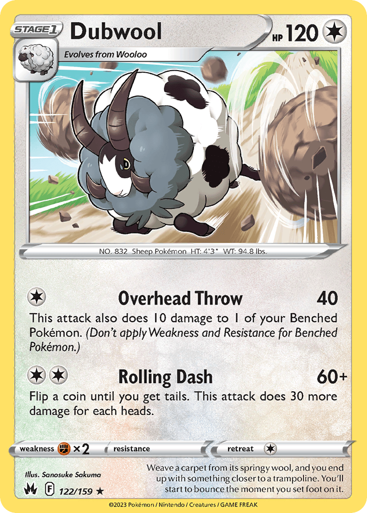 Carta Pokémon Dubwool 122