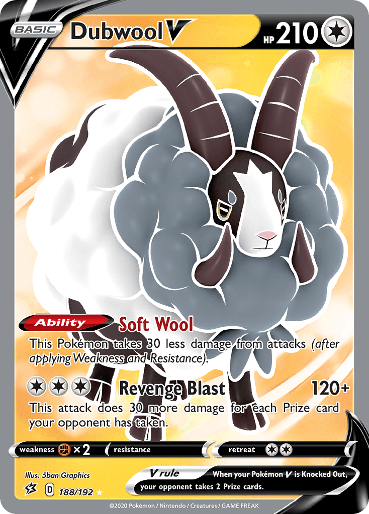 Carta Pokémon Dubwool V 188 de Rebel Clash