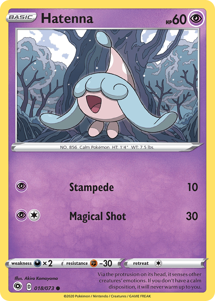 Carta Pokémon Hatenna 18 de Champion's Path