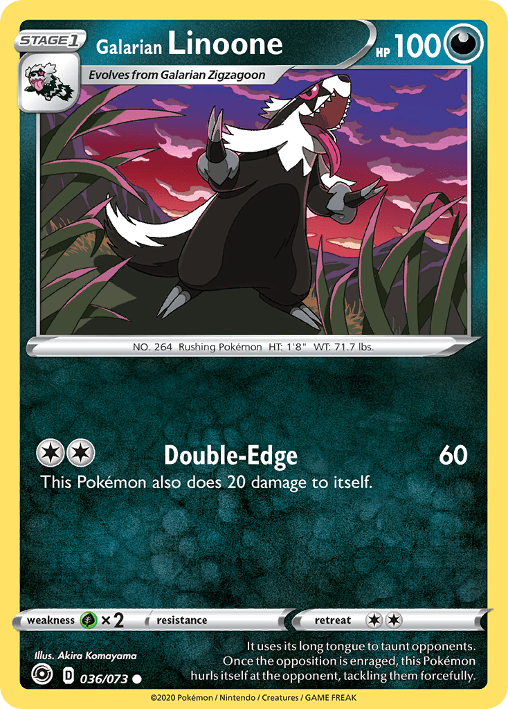 Carta Pokémon Galarian Linoone 36