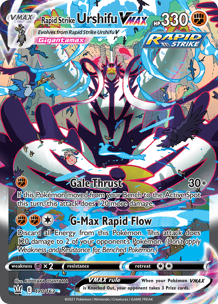 Carta Pokémon Rapid Strike Urshifu VMAX