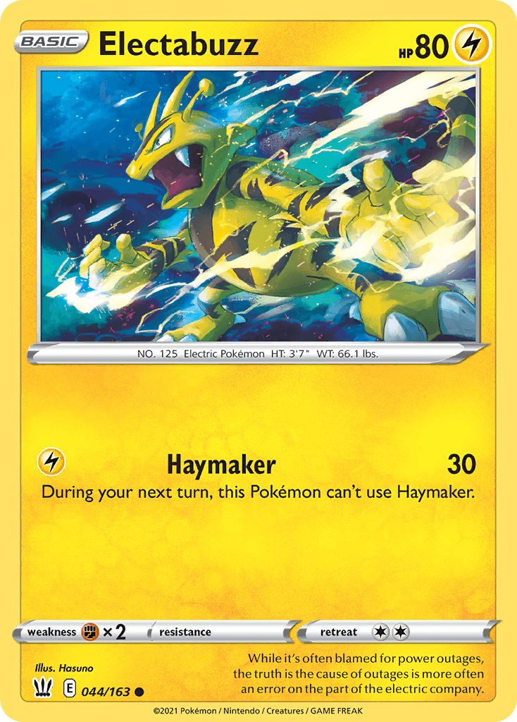Carta Pokémon Electabuzz 44 de Battle Styles