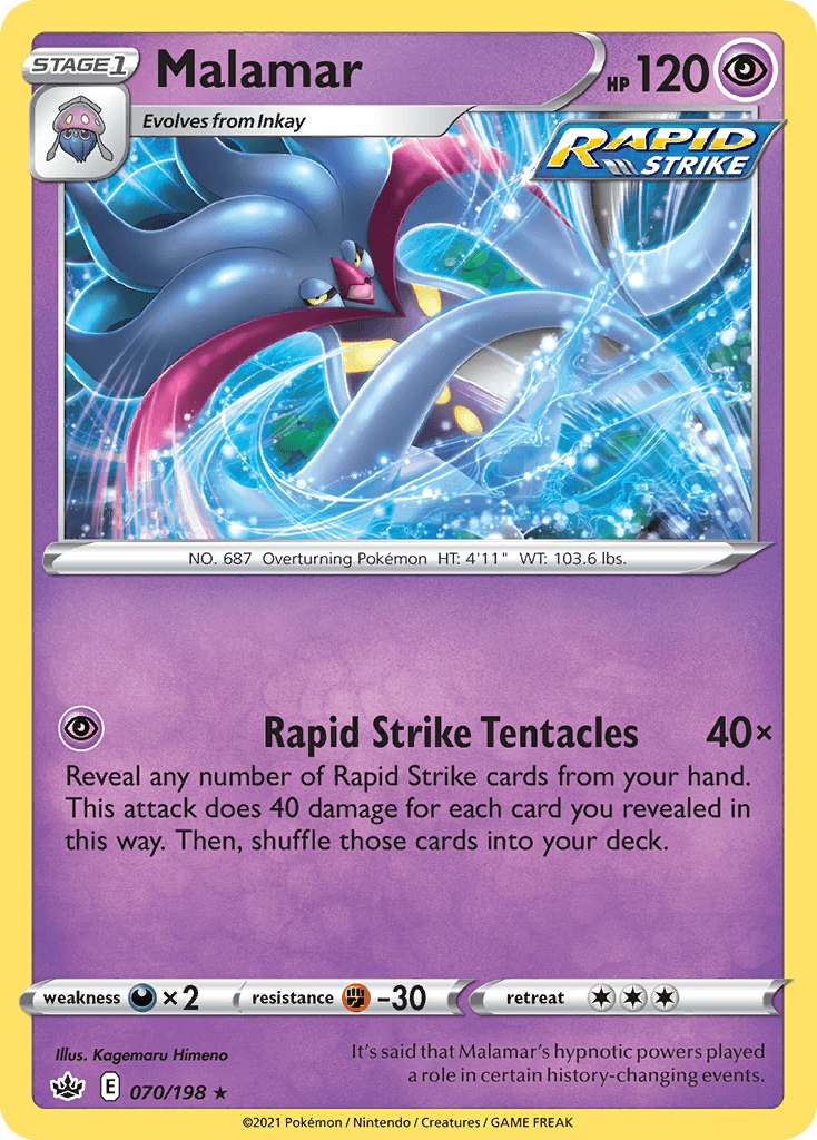 Carta Pokémon Malamar 70 de Chilling Reign