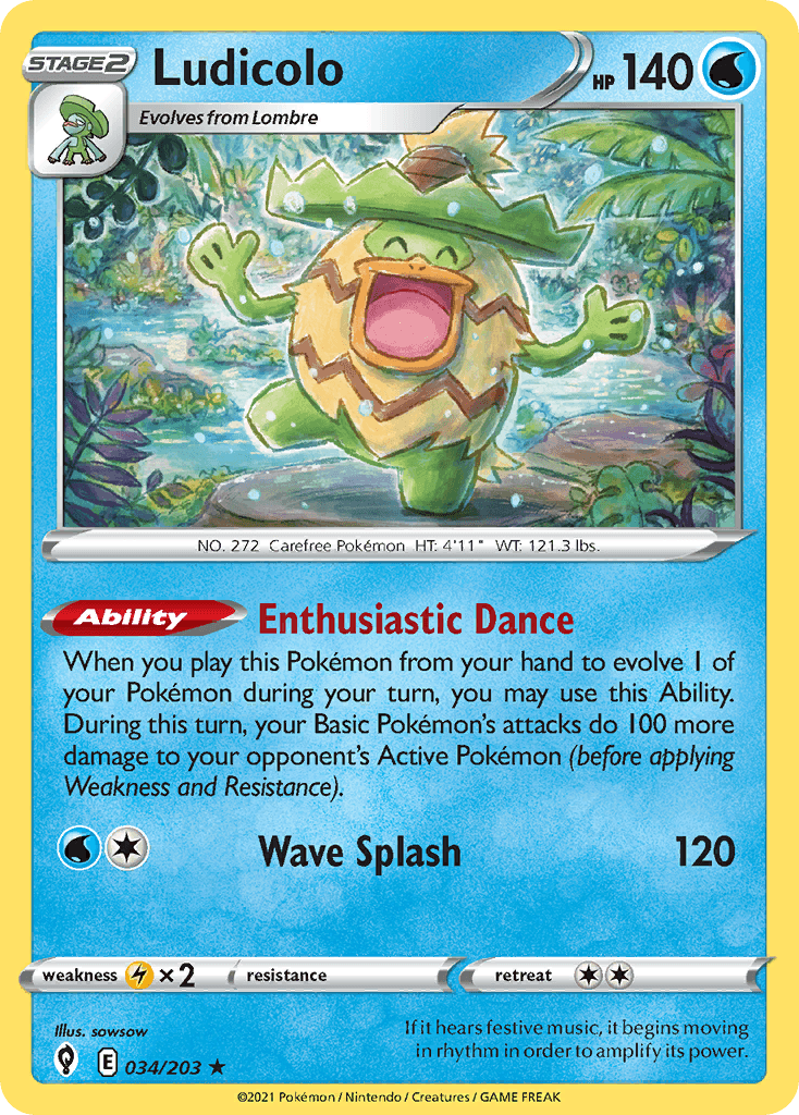 Carta Pokémon Ludicolo