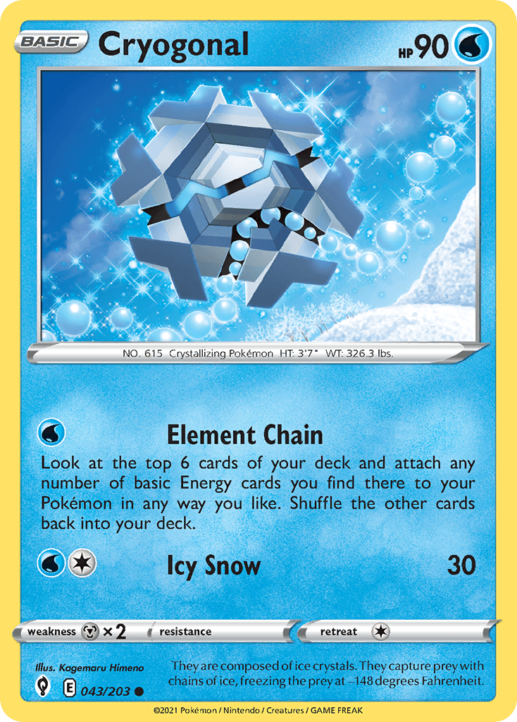 Carta Pokémon Cryogonal 43