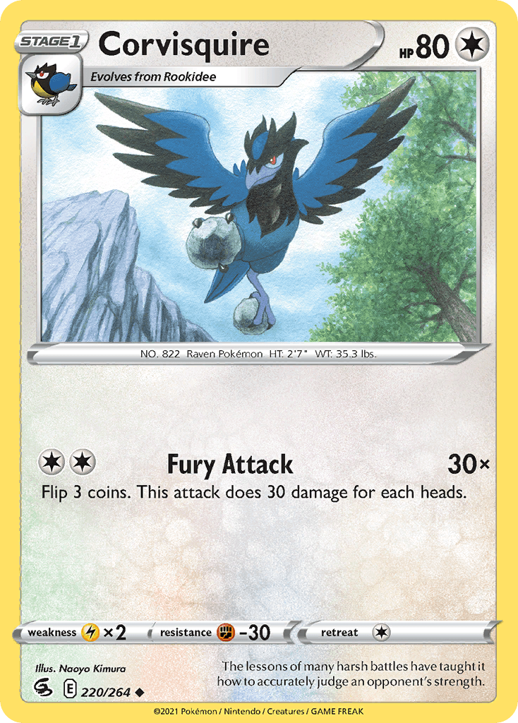 Carta Pokémon Corvisquire 220