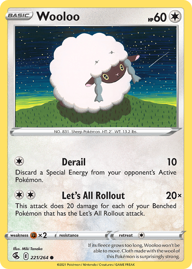 Carta Pokémon Wooloo 221