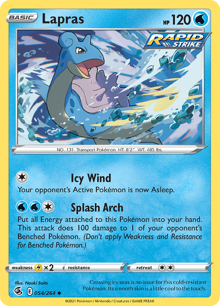 Carta Pokémon Lapras 54 de Fusion Strike