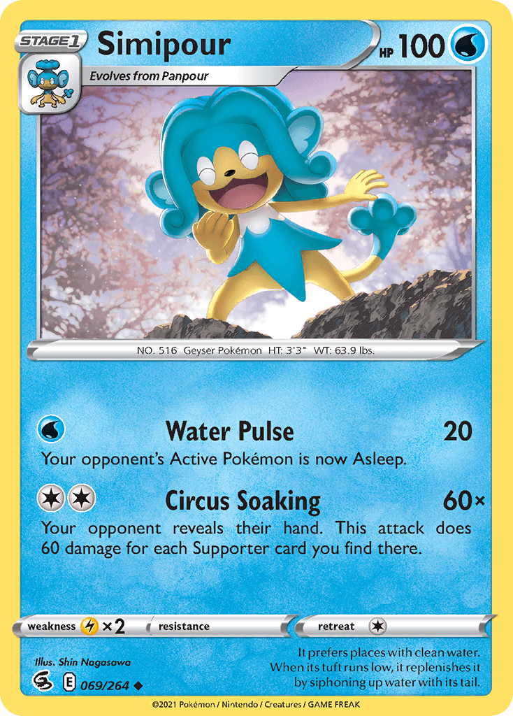 Carta Pokémon Simipour 69