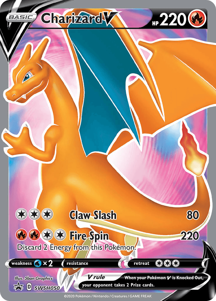 Carta Pokémon Charizard V SWSH050 de SWSH Black Star Promos