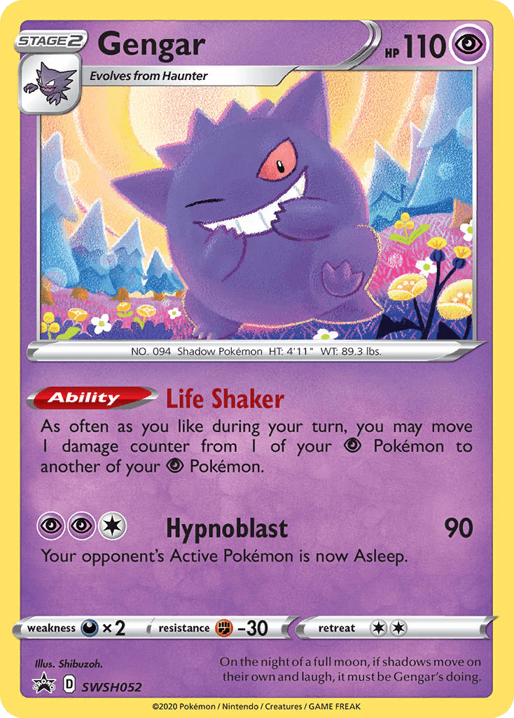 Carta Pokémon Gengar SWSH052 de SWSH Black Star Promos