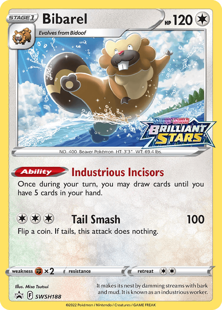 Carta Pokémon Bibarel SWSH188 de SWSH Black Star Promos