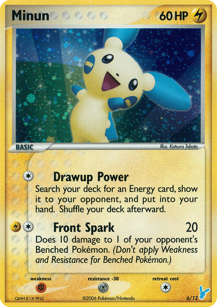 Carta Pokémon Minun 6 de EX Trainer Kit 2 Minun