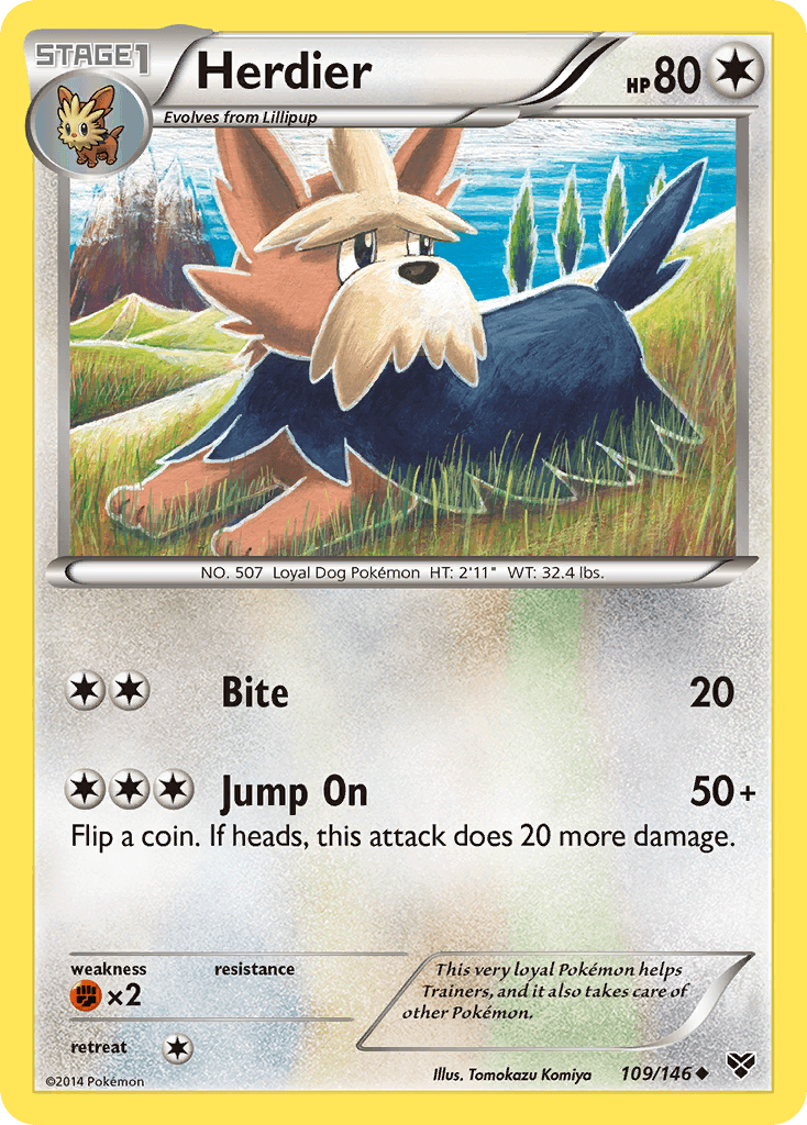 Carta Pokémon Herdier 109