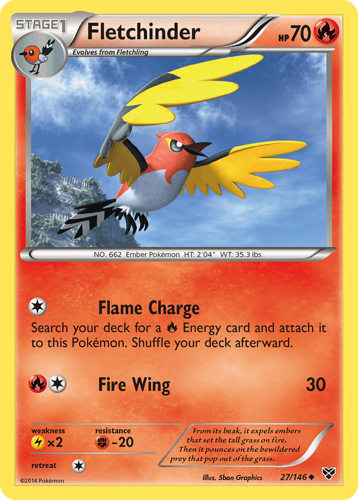 Carta Pokémon Fletchinder 27