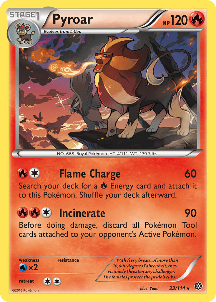 Carta Pokémon Pyroar 23 de Steam Siege
