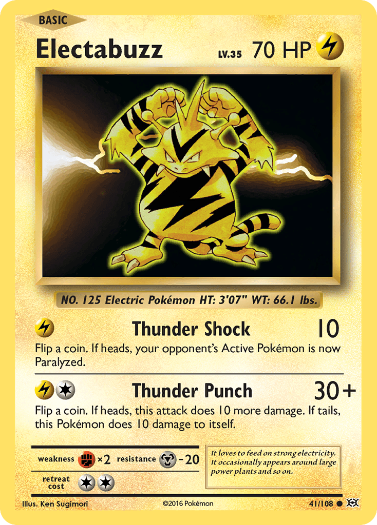 Carta Pokémon Electabuzz 41 de Evolutions