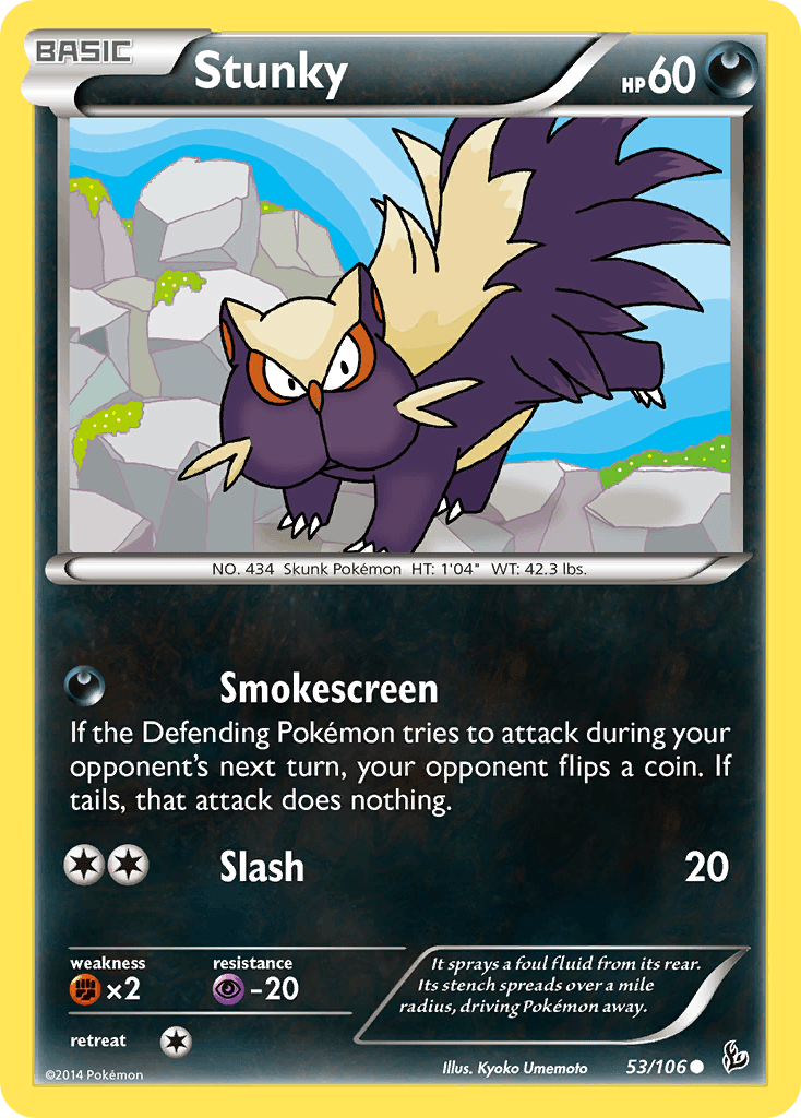 Carta Pokémon Stunky 53