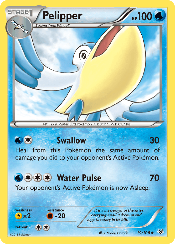 Carta Pokémon Pelipper 19 de Roaring Skies