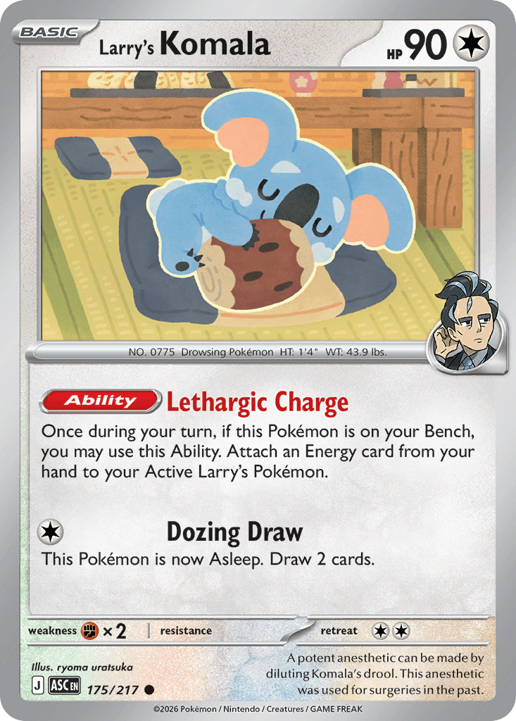 Carta Pokémon Larry's Komala