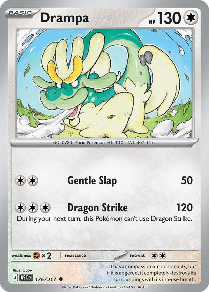 Carta Pokémon Drampa 176
