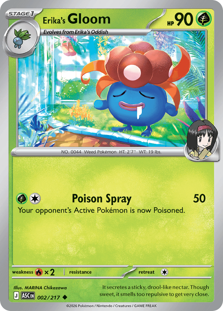Carta Pokémon Erika's Gloom 2