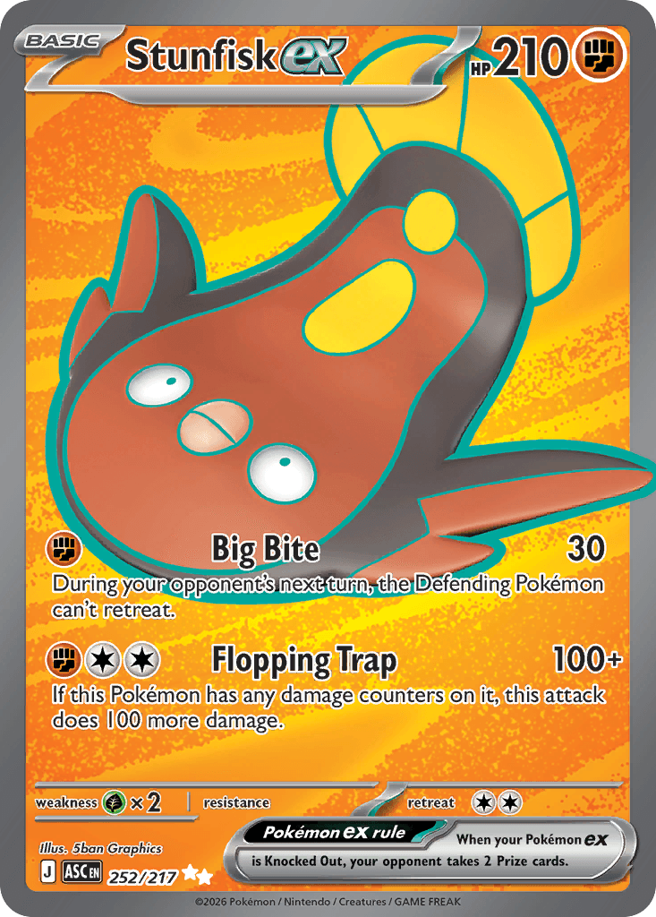 Carta Pokémon Stunfisk ex 252