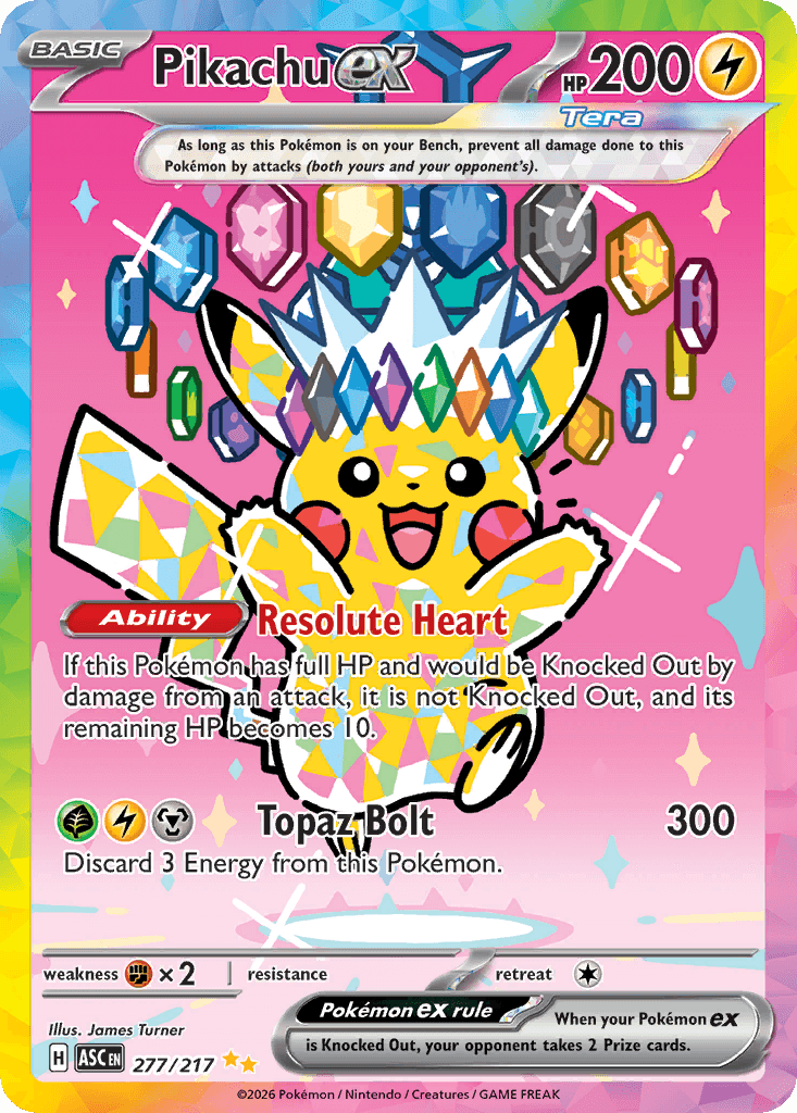 Carta Pokémon Pikachu ex