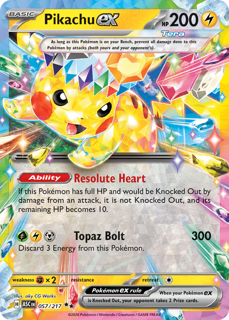 Carta Pokémon Pikachu ex