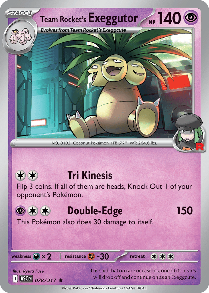 Carta Pokémon Team Rocket's Exeggutor