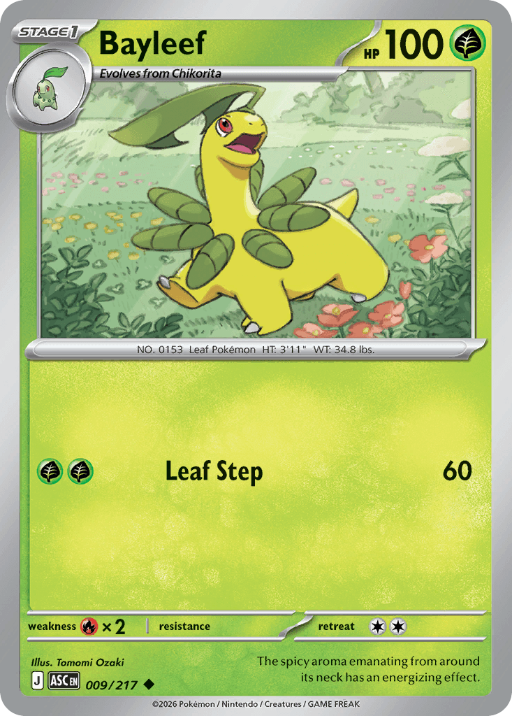 Carta Pokémon Bayleef 9