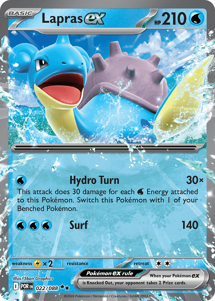 Carta Pokémon Lapras ex 22