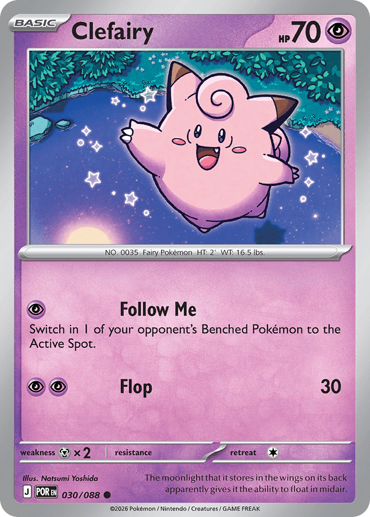 Carta Pokémon Clefairy 30