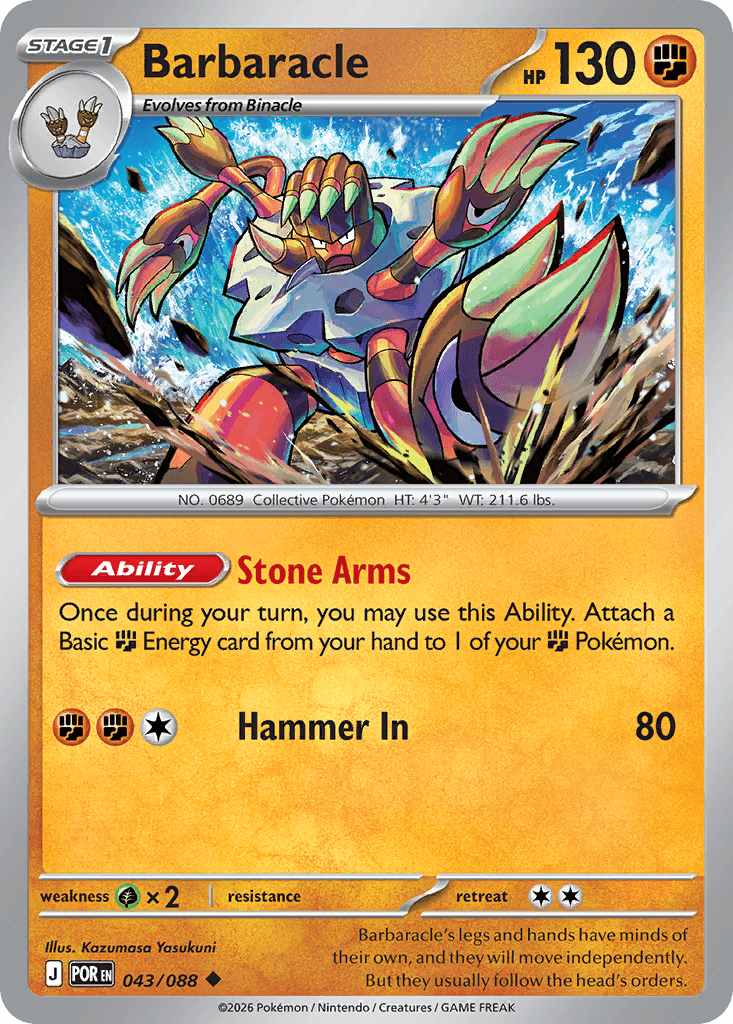 Carta Pokémon Barbaracle
