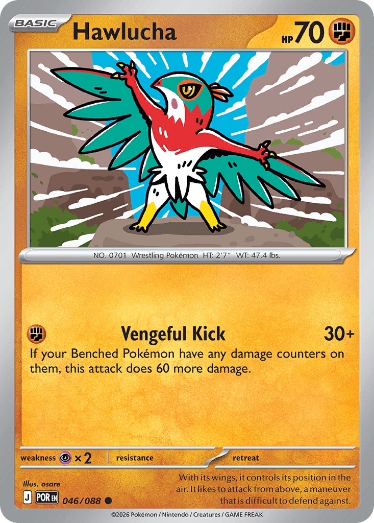 Carta Pokémon Hawlucha 46 de Perfect Order