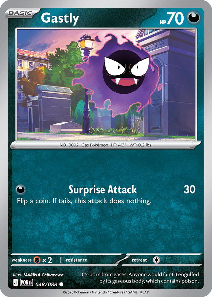Carta Pokémon Gastly 48