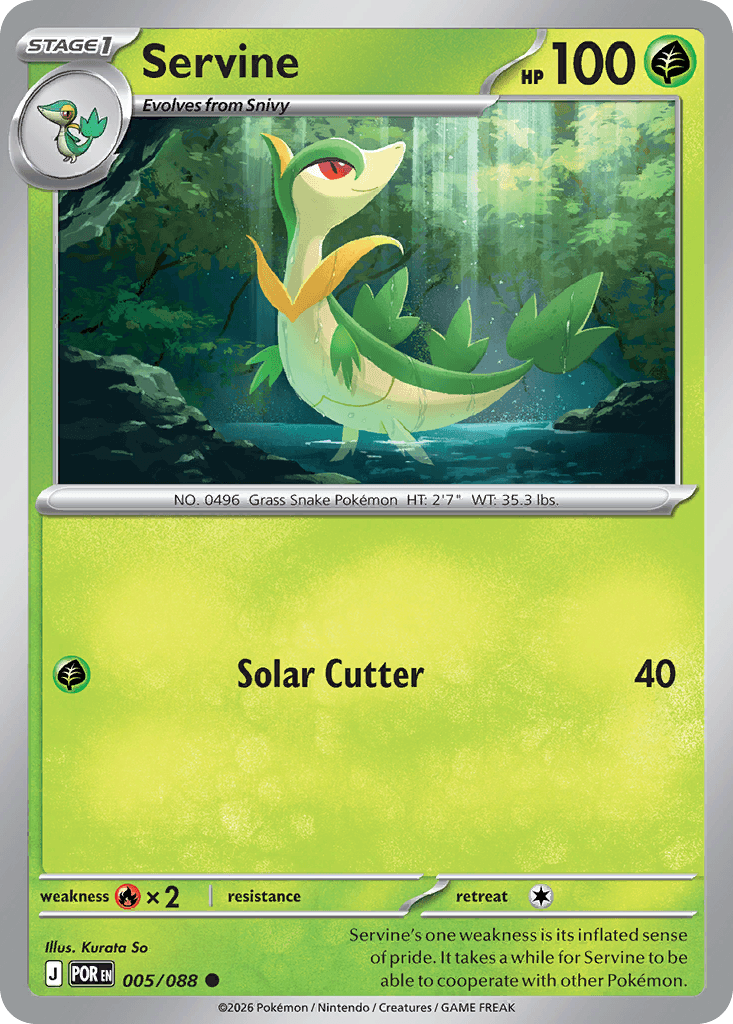 Carta Pokémon Servine 5