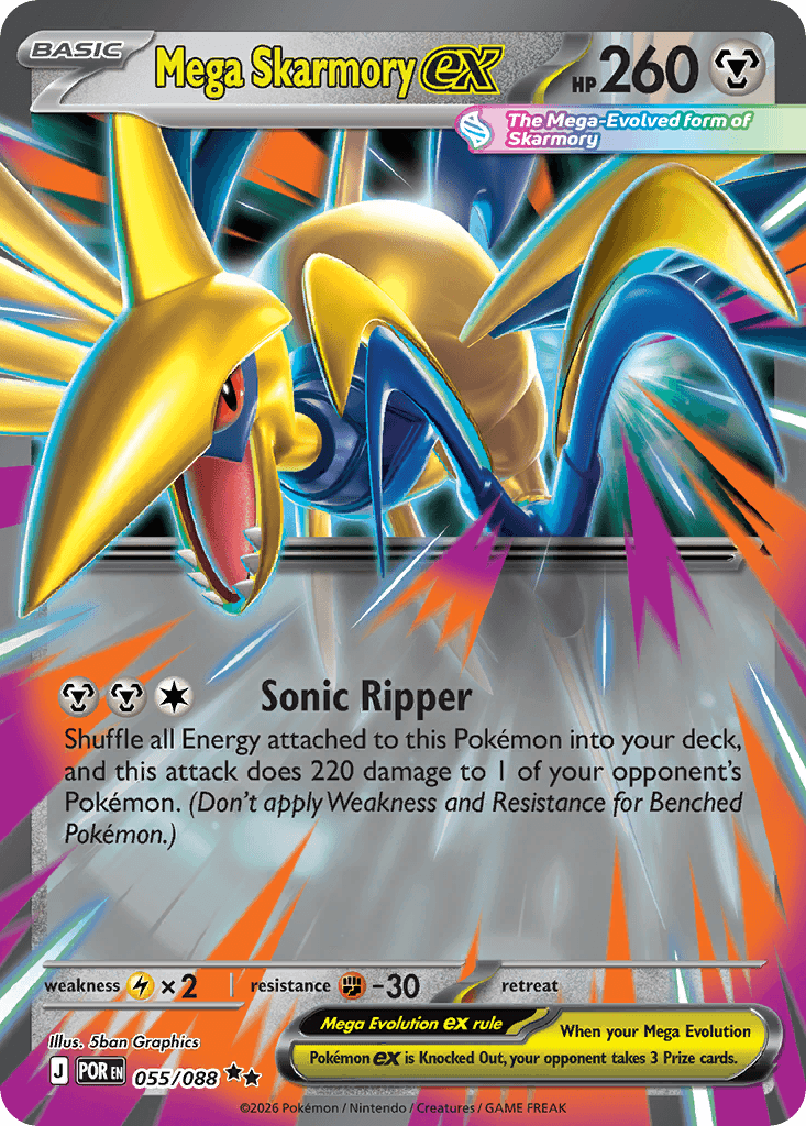 Carta Pokémon Mega Skarmory ex 55
