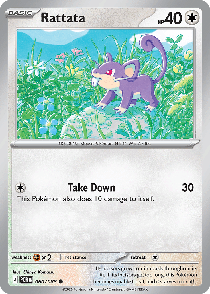 Carta Pokémon Rattata 60