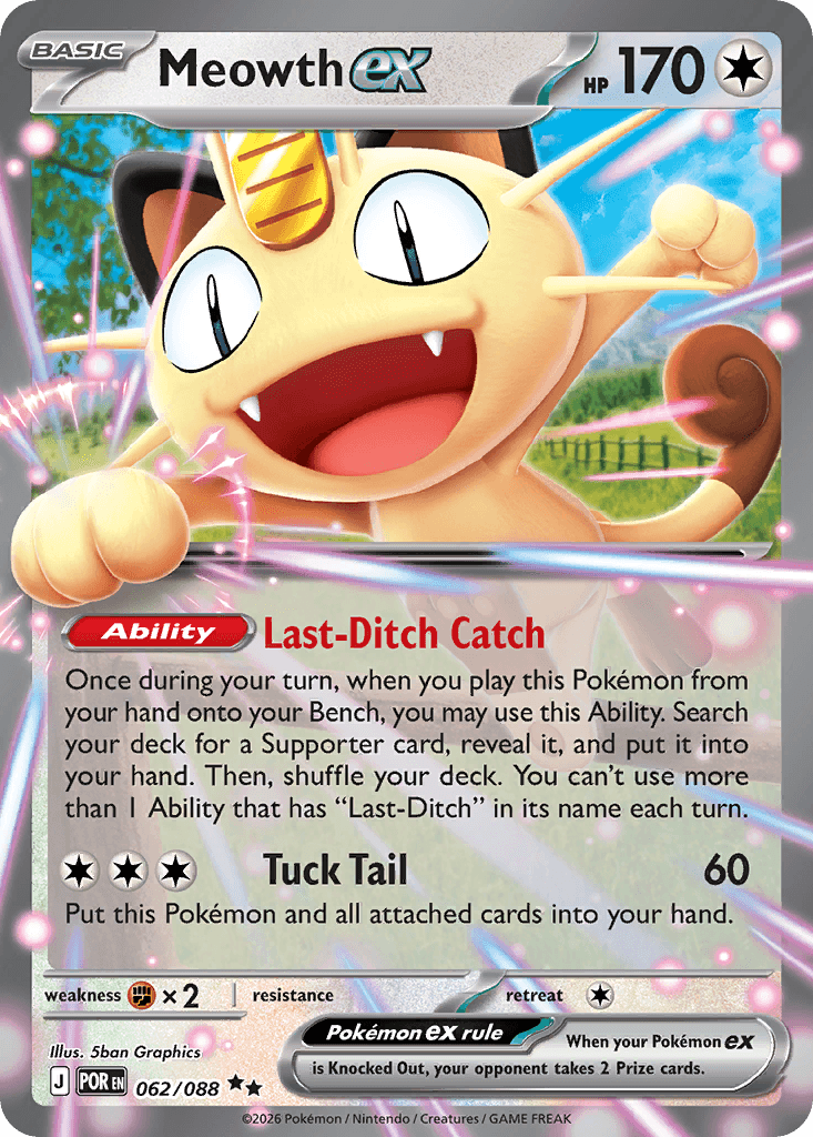 Carta Pokémon Meowth ex