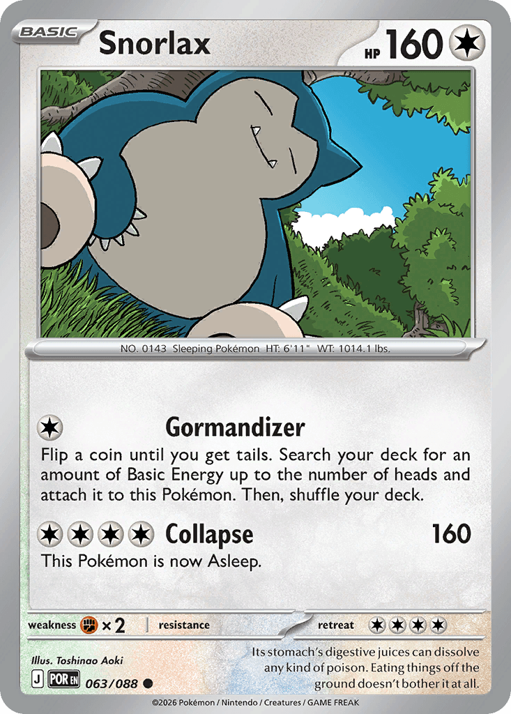 Carta Pokémon Snorlax 63
