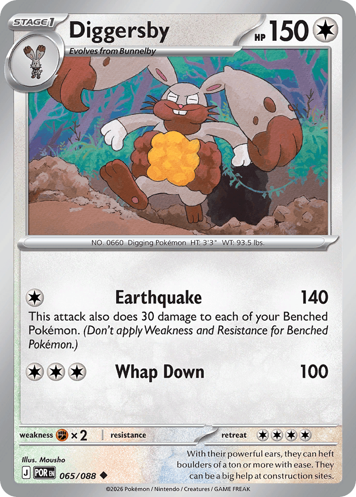 Carta Pokémon Diggersby 65 de Perfect Order