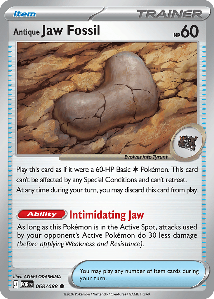 Carta Pokémon Antique Jaw Fossil 68