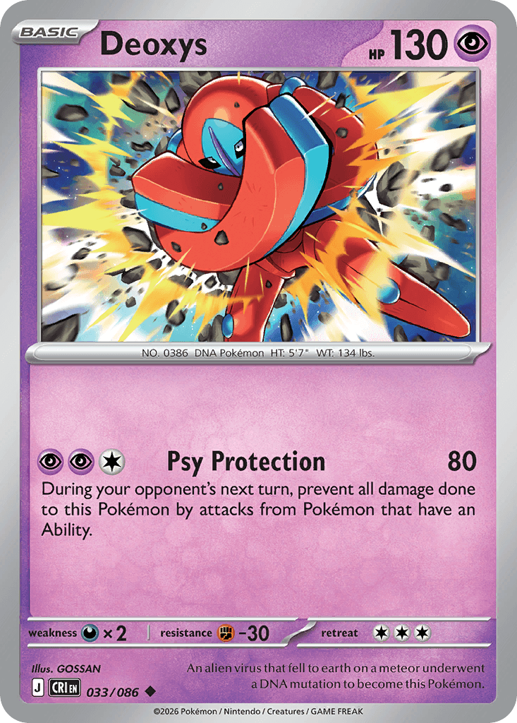 Carta Pokémon Deoxys 33 de Chaos Rising