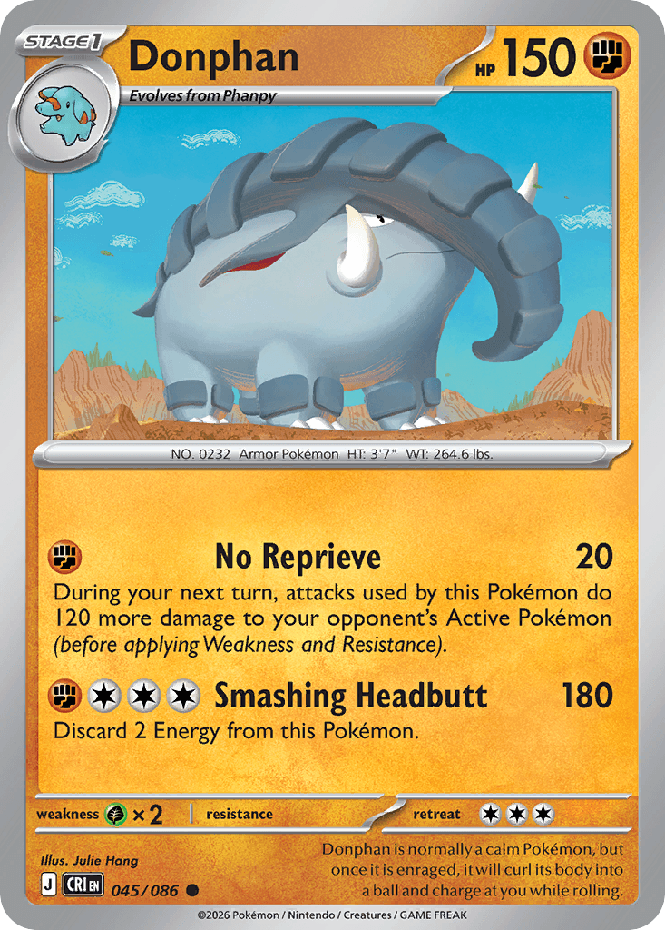 Carta Pokémon Donphan 45