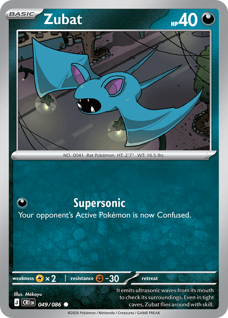 Carta Pokémon Zubat 49