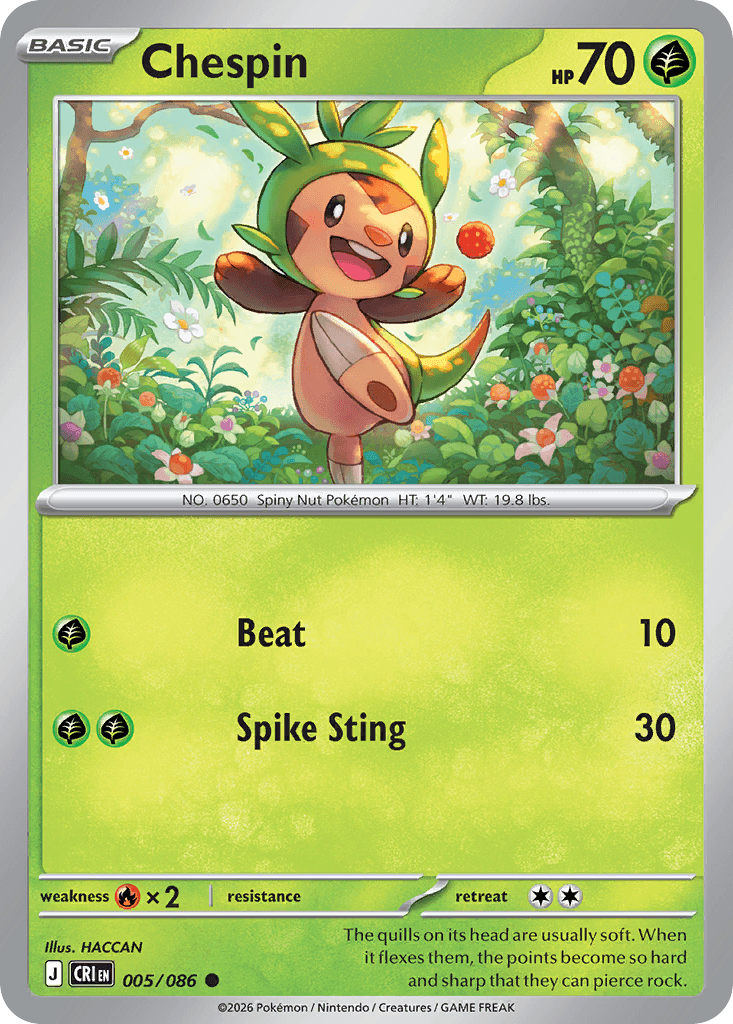 Carta Pokémon Chespin 5
